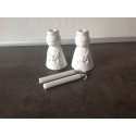 Søde porcelænspiger til lys